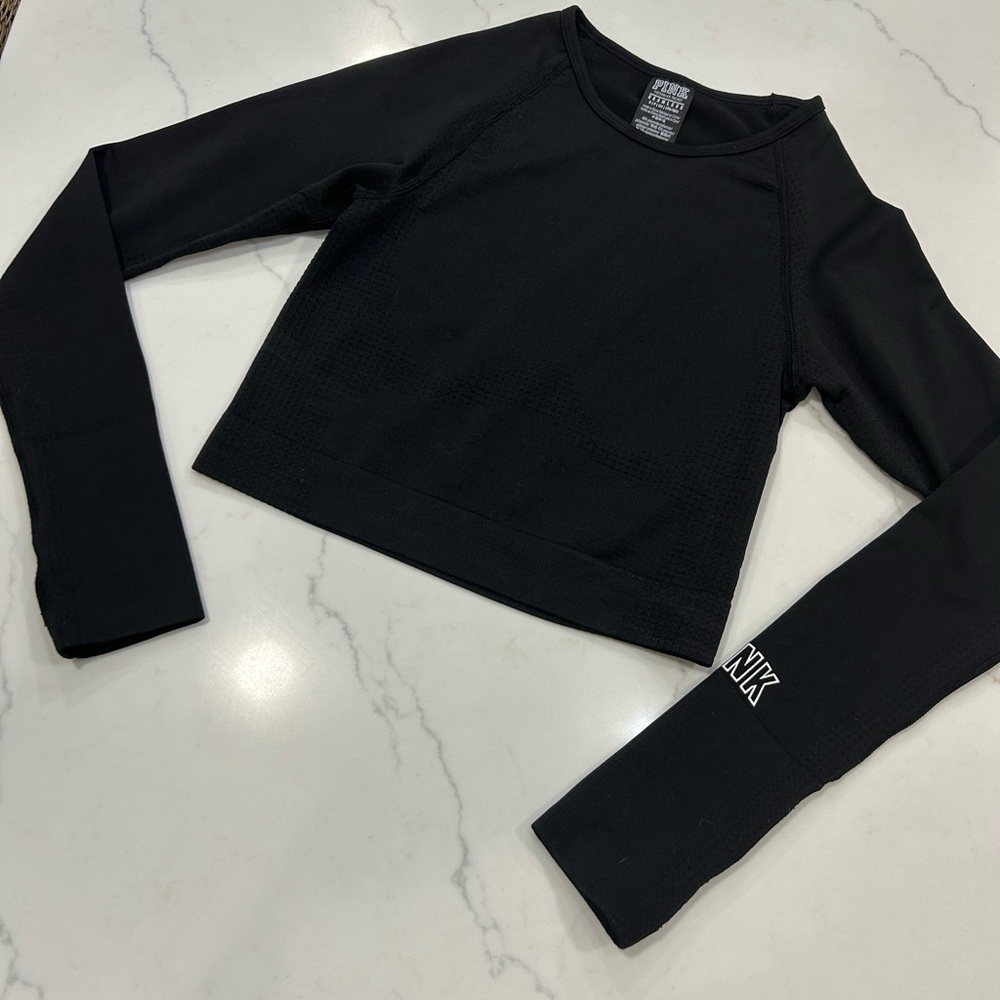 Victoria's Secret Black Seamless Crop Top